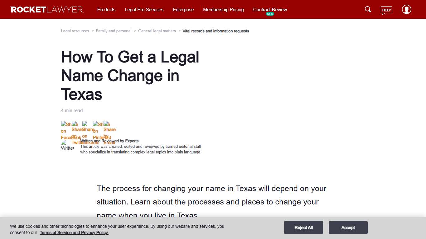 How To Legally Change Your Name in Texas - Rocket Lawyer