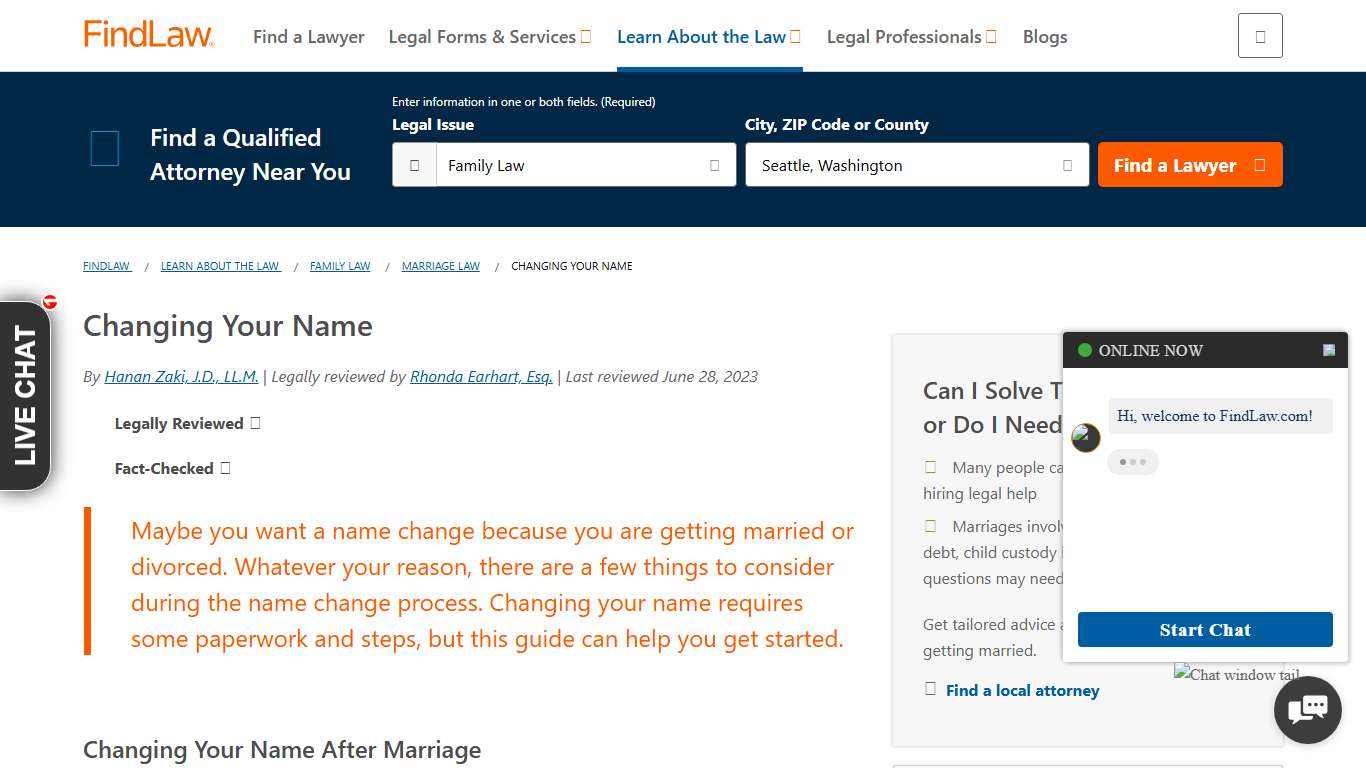 Changing Your Name - FindLaw